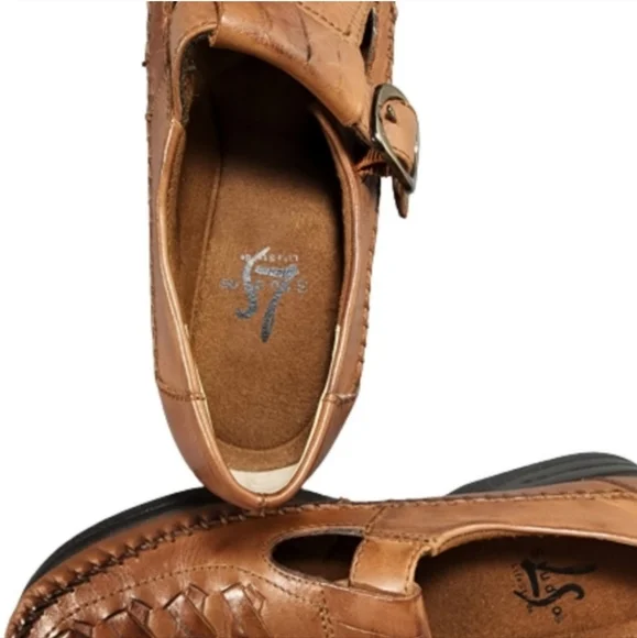 Life Stride Leather Woven Slip On Loafers Brown Size 7N - Picture 8 of 14